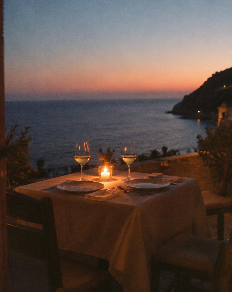 A honeymoon dinner
